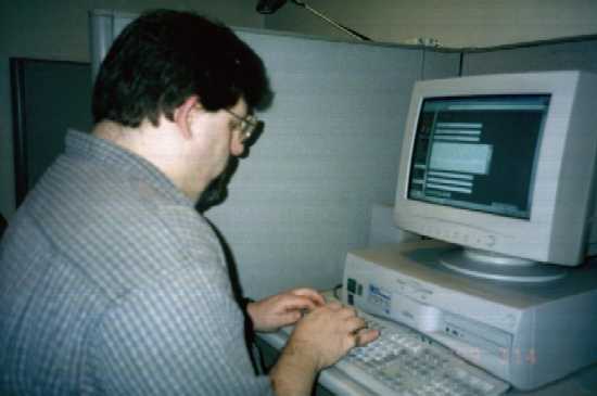 Howard Brody at the computer
