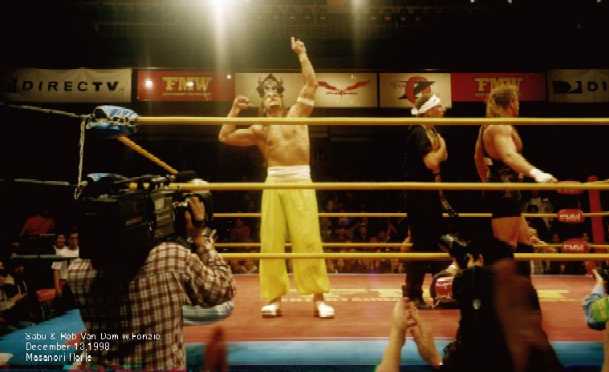 Sabu, Fonzie and RVD in the FMW ring