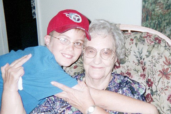 Christian and Grandma Gering, Sharon's mother