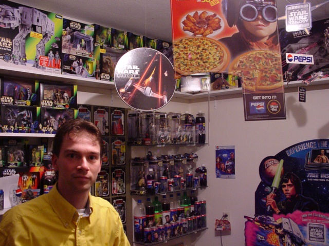 Here I stand in my Star Wars bedroom on January 25th, 2000