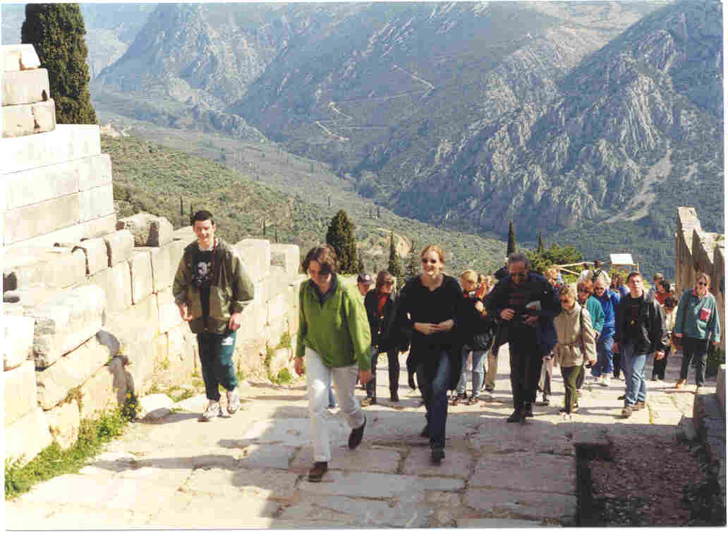 Students and teachers at Delphi