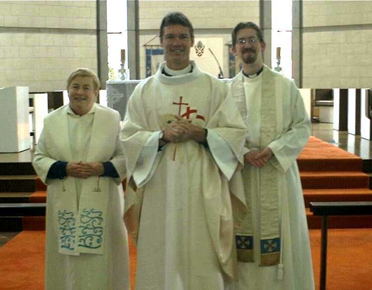 From left: Revd Helene Mann, Very Revd David Cappel Rice, Revd Tim Hurd.