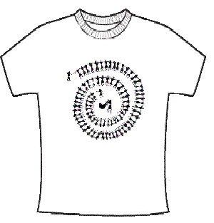 A  custom hand painted T shirt representing The Warli series.