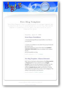 free blog template preview