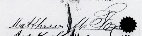 Matthew Fox signature