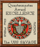 This site has been awarded the - Quartermaster Award of Excellence