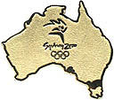 Australian Map Silver Pin