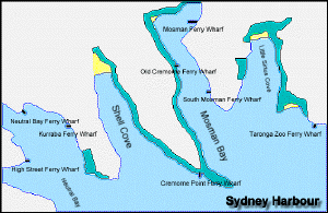 Map of Cremorne Point area, Sydney Harbour