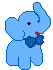 Blue toy elephant