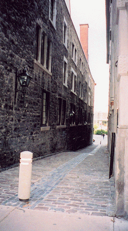 An alley in Old Montreal