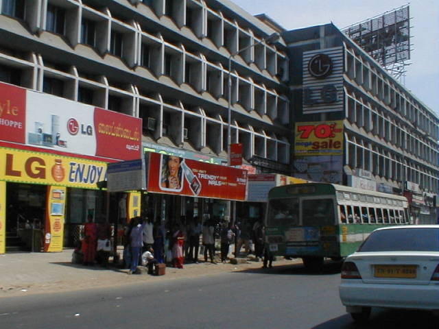 Bus stop, central Chennai