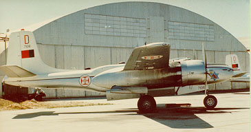 B-26 Invader 7106 at OGMA 1971 (Photo L.Tavares)