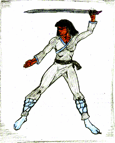 Sabre, martial artist and ninja attacks, last to take body and is often bad with it