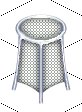 White Woven End Table