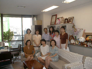 Keiko, Tamae, Mrs. Reiko Ohashi (Secretary General), Yoshiharusan (Staff). Sayoko were there!