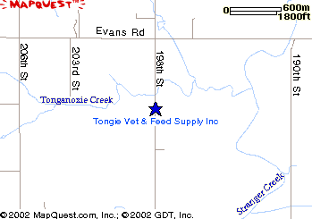 Local view of TVF from Tonganoxie Map
