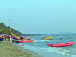 Banana boat is the most popular water sport here.