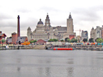 Pic of the 3 Grace at the pier head,liverpool. It composes of  'the Royal Liver building', 'the Cunard building' and 'the Port of Liverpool building'