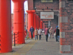 'Tate cafe' is at the entrance to the 'Tate Liverpool' in 'the Albert Dock'. It is the largest gallery of modern and contemporary art outside London. The site was converted from a warehouse in the dock.
