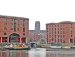 pic of the big famous anglican ' Liverpool Cathedral' from the 'Albert Dock'