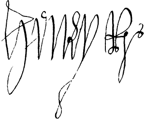 Signature of Henry VII