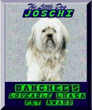 Banchee's Loveable Lhasa Pet Award