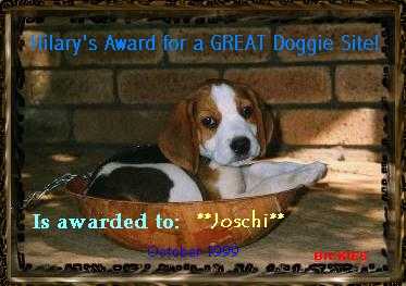 Hilary's Award for a Great Doggie Site