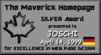Silver Excellence Award from The Maverick Homepage