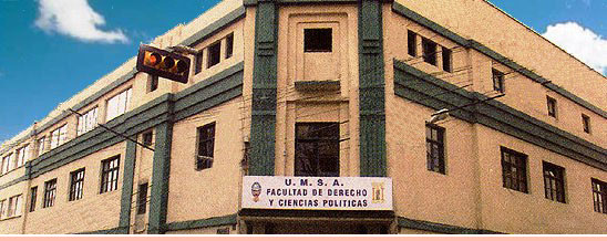 EDIFICIO DE LA CARRERA DE DERECHO c/ Loaysa esq. final Potosi, La Paz, Bolivia.Universidad Mayor de san Andres (UMSA)Ver mapa, direccion, telefonos, fax y correos.