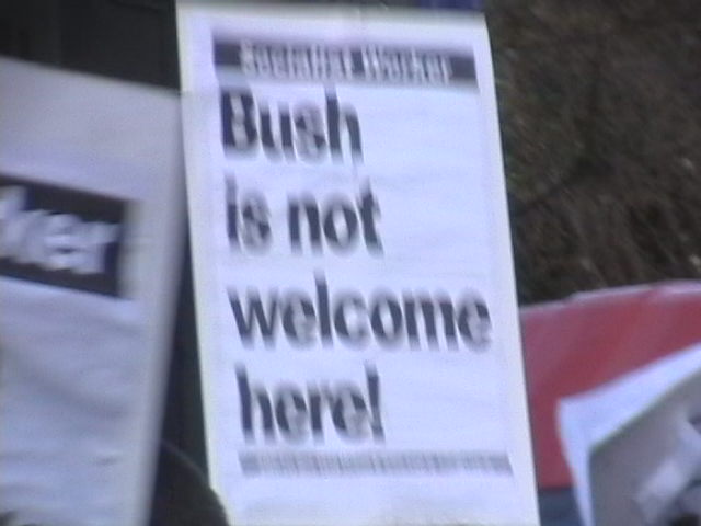 Bush not welcome
