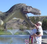 Dinosaur outside of Tyrrell Museum