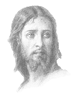 Full-size sketch - Face of Christ