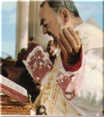 [Padre Pio, at Mass]