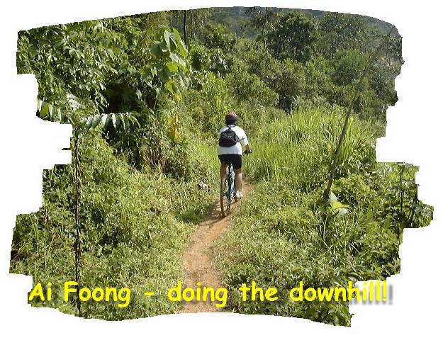 Ai Foong attempting to downhill!