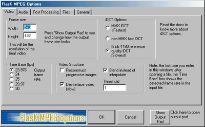 FlasK MPEG Video option
