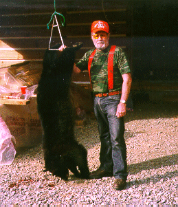 Phil Beal with a black bear taken in Graham Co NC