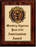 American Legion Post 694 - 'Americanism Award'