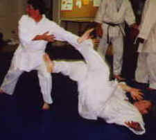 Dave Spangenthal practices kokyu ho
at J.S. Reynolds Summer class.